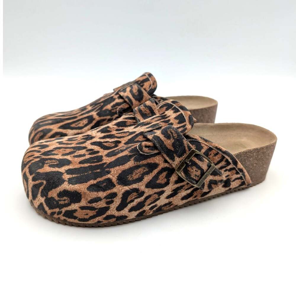 MIA Qwest Platform Colg Shoes Round Toe Women's Black Leopard Size US8M EU38